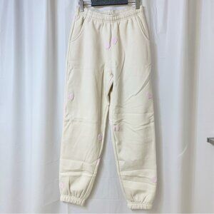 Brunette The Label Heart Joggers Almond Milk XS/S NWT